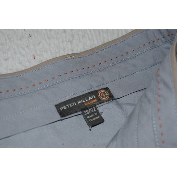 Peter Millar Golf Sport Pants Crown Crafted Men Size 38 x 28 Polyester Tan - Picture 5 of 8